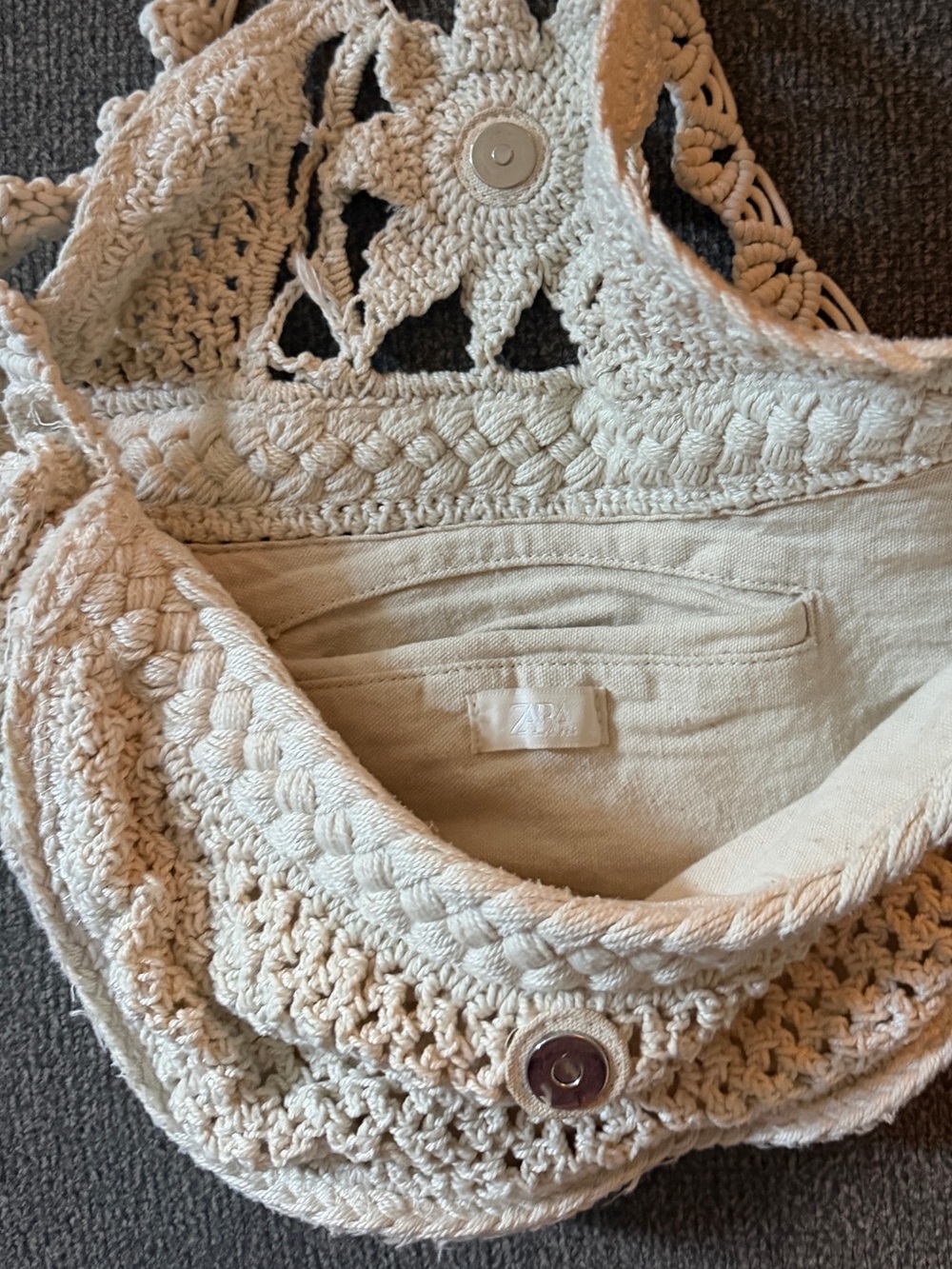 ZARA MACRAME SHOULDER BAG - Picture 4 of 4